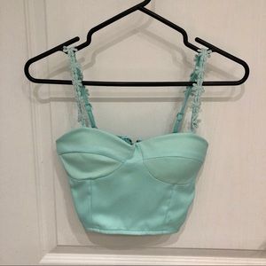 Tobi – Mint Bustier Crop Top